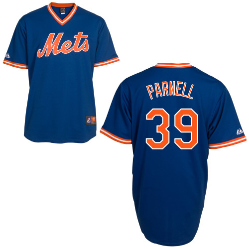Bobby Parnell #39 MLB Jersey-New York Mets Men's Authentic Alternate Cooperstown Blue Baseball Jersey